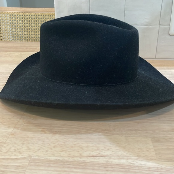 Stallion by Stetson Black Wool Cowboy Hat Unisex Size 7 - Picture 4 of 10